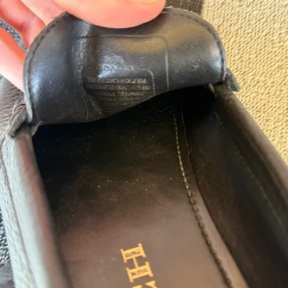 Coach Black Leather Loafers Dress Shoes Size 8.5 Men’s