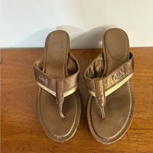 Coach Brown Sandals Thong Style Leather