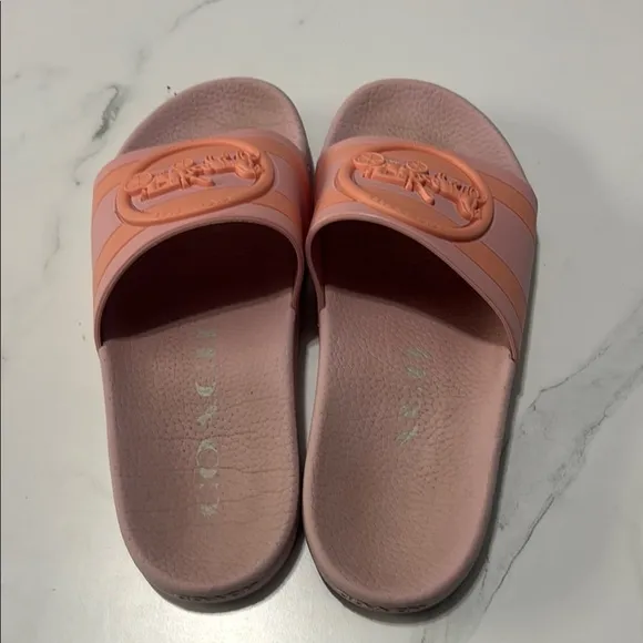 Coach Pink Slide Sandals