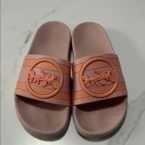 Coach Pink Slide Sandals