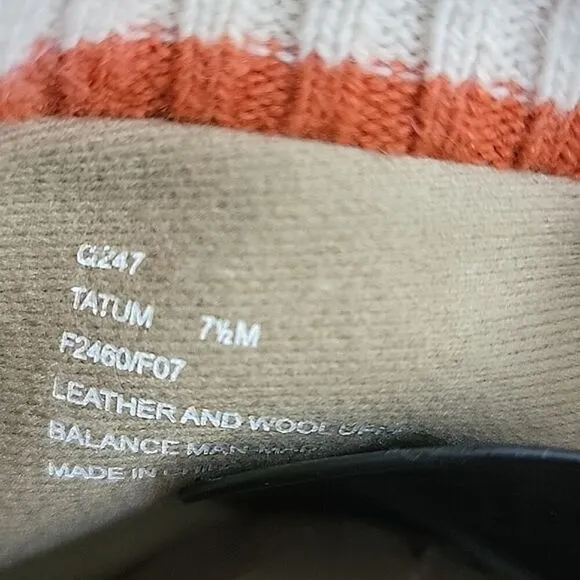 Coach Tatum Suede Beige / Multicolor Striped Knit Boots Women's SZ 7.5