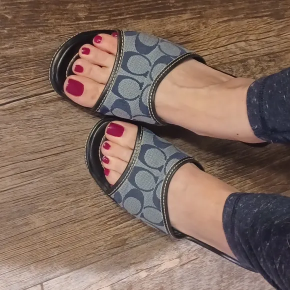 Coach wedge sandals