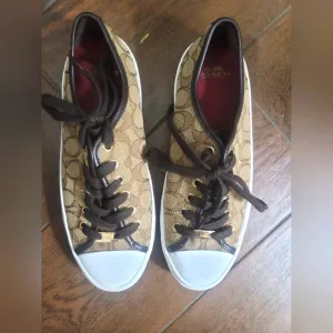 Coach Women's Brown Canvas Sneakers