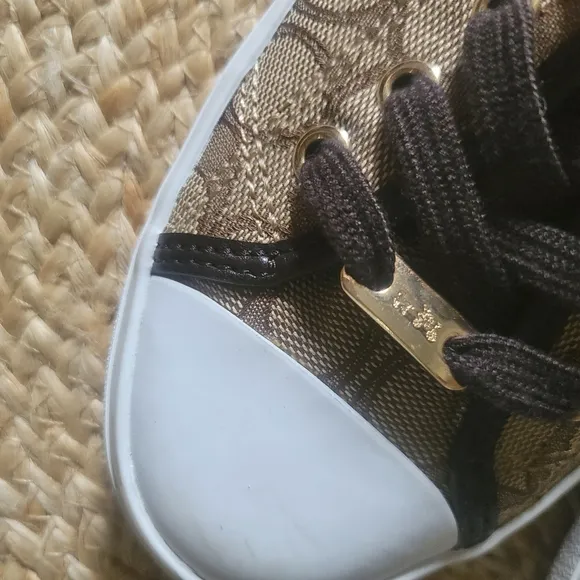Coach Women's Brown Canvas Sneakers