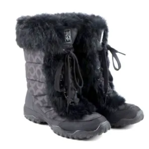 Coach Jennie Rabbit Fur Boots