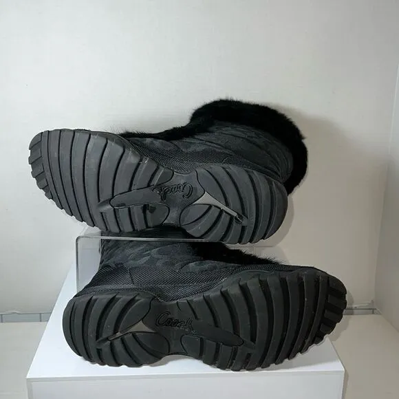 Coach Jennie Rabbit Fur Boots