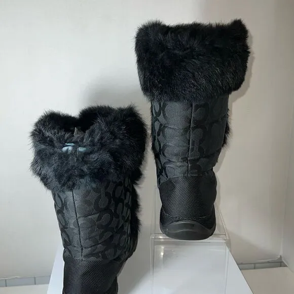 Coach Jennie Rabbit Fur Boots