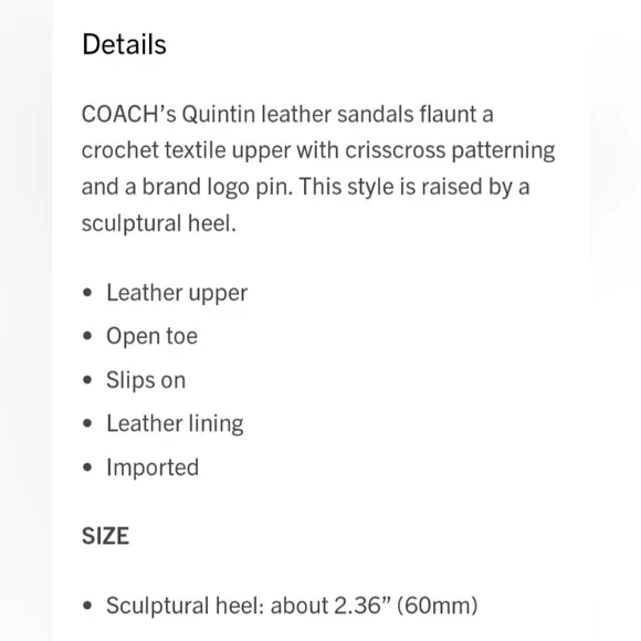 COACH’s Quintin 60MM Crochet leather sculptural heel sandals NEW Barbie Pink