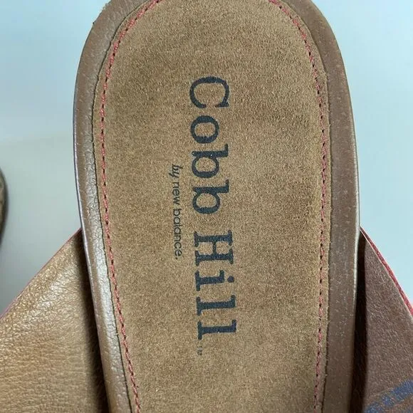 Cobb Hill Red Leather Wedge Sandals Size 11M EUC