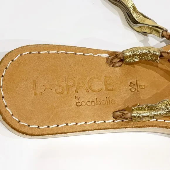 Cocobelle L*Space 40 9 Gili Ankle Wrap Braid Sandals Sand Gladiator