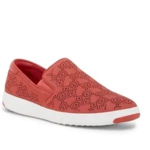 Cole Haan Grand Pro paisley perforated mineral red nubuck slip on loafer sneaker
