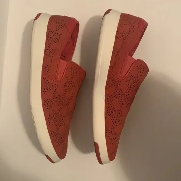 Cole Haan Grand Pro paisley perforated mineral red nubuck slip on loafer sneaker