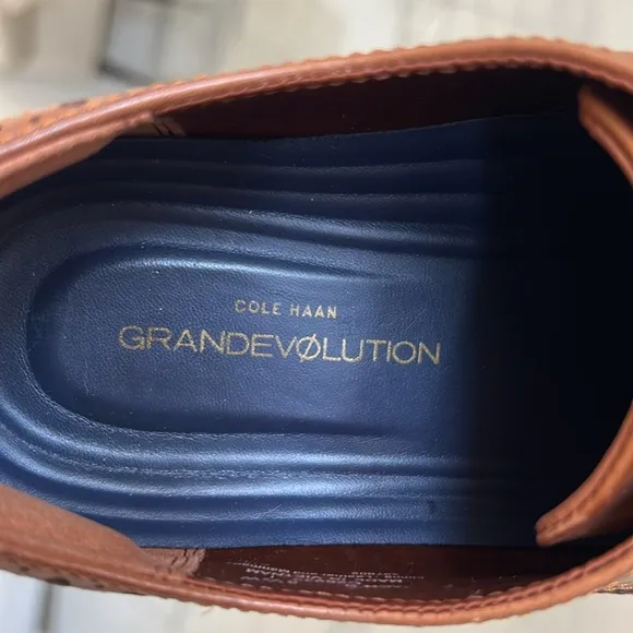 Cole Haan GrandEvolution OS Wingtip Oxford Shoes Woodbury Brown Leather 8.5W