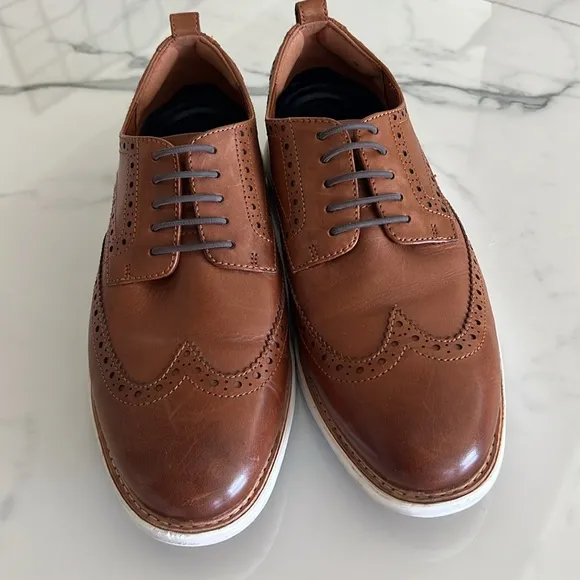 Cole Haan GrandEvolution OS Wingtip Oxford Shoes Woodbury Brown Leather 8.5W