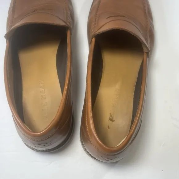 Cole Haan Jefferson Grand Penny Loafers Mens Size 10.5 M Brown Leather Shoes