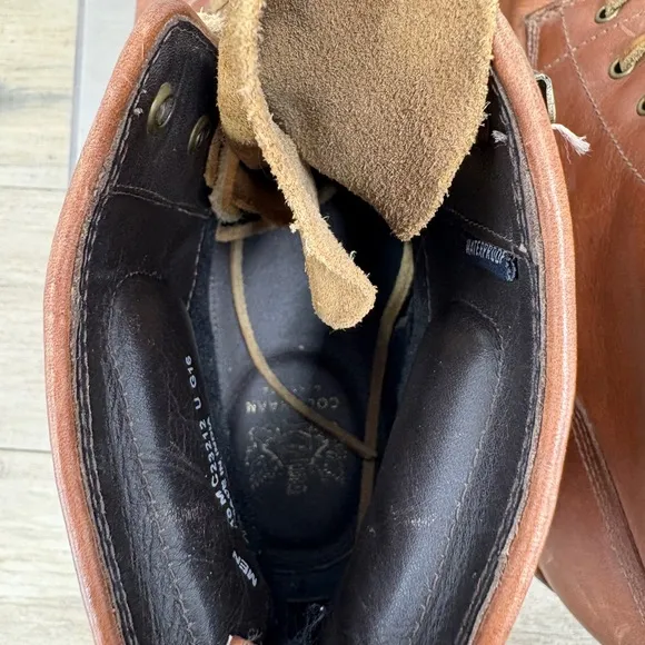 Cole Haan Lockridge Waterproof Plain Toe Boots- C23212- Woodbury/Brown  10 M