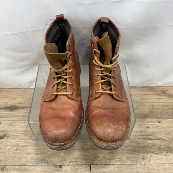 Cole Haan Lockridge Waterproof Plain Toe Boots- C23212- Woodbury/Brown  10 M