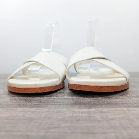 Cole Haan Menlo Skimmer Slingback Flat Sandals Brush Leather Nude Size 9 Summer