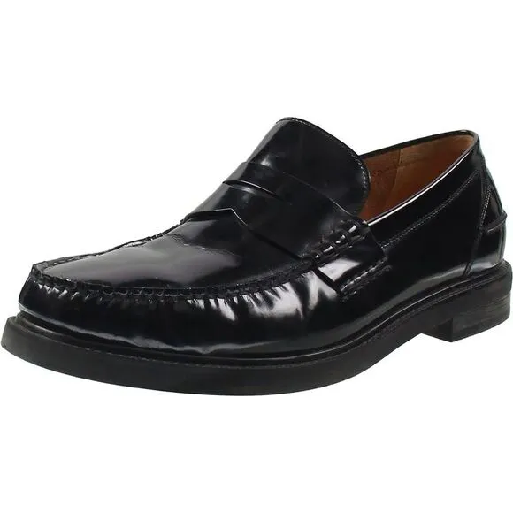 Cole Haan Mens Black Leather Loafers Shoes Used