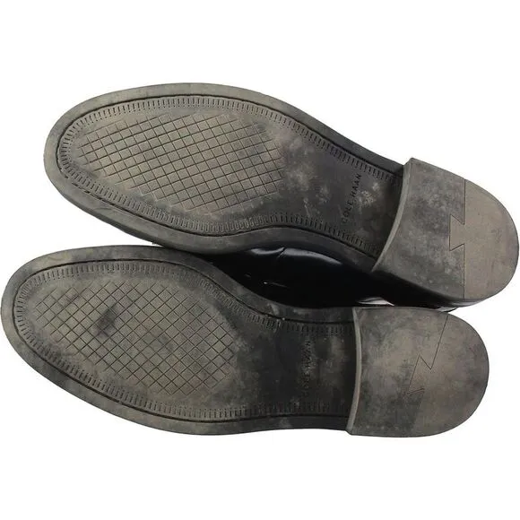 Cole Haan Mens Black Leather Loafers Shoes Used