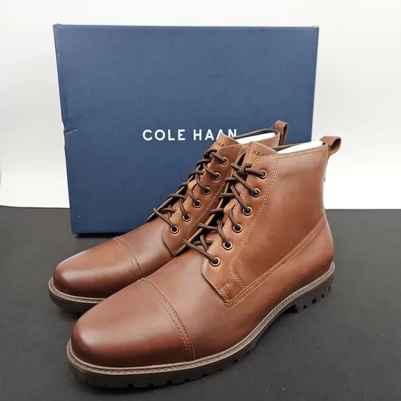 Cole Haan Men's Original Grand  Lug Boots Brown (Bayou‎ Color) Size 10.5 New