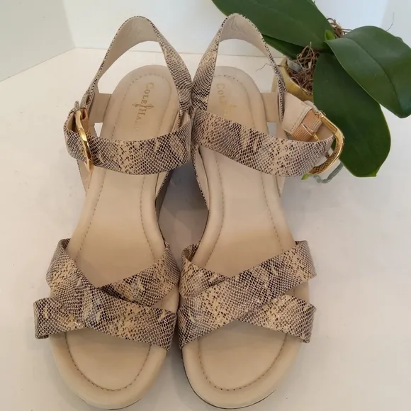 Cole Haan snake print sandals