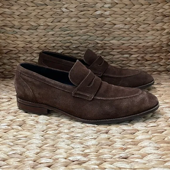 Cole Haan Warner Grand 360 Penny Loafers Brown Suede Mens 11M