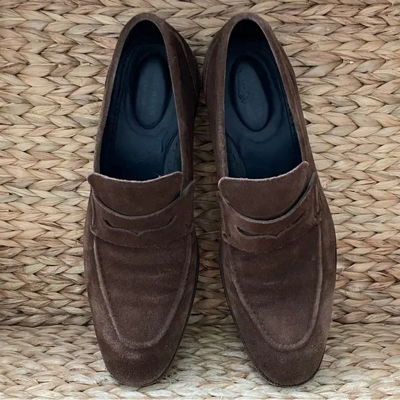 Cole Haan Warner Grand 360 Penny Loafers Brown Suede Mens 11M