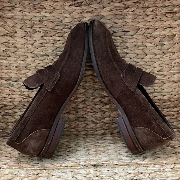Cole Haan Warner Grand 360 Penny Loafers Brown Suede Mens 11M
