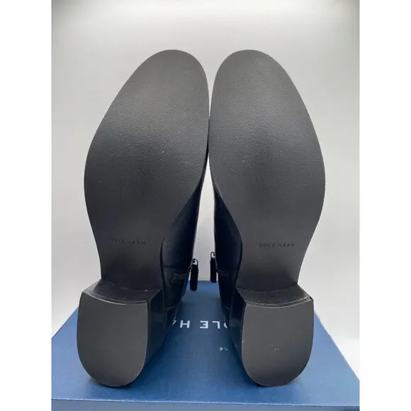Cole Haan Women's Black Almond Toe Holis Side Buckle Booties Shoes Size 11M NIB