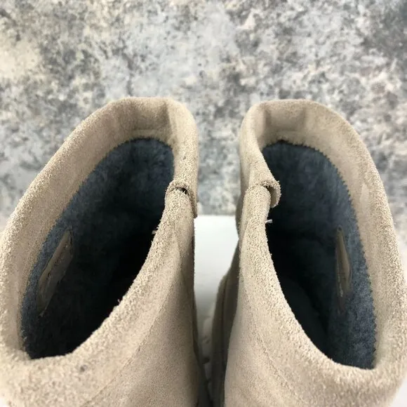 Cole Haan Women's Size 9.5B Grand.OS Brown Taupe Suede Waterproof Booties Boots