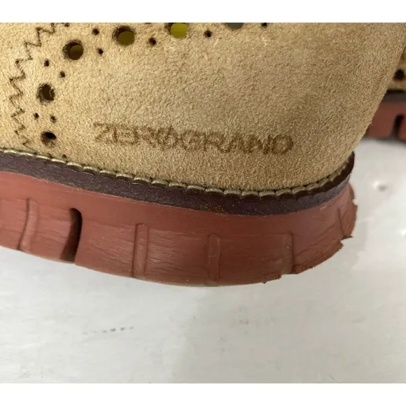 Cole Haan Zerogrand Men's 11M Wingtip Oxford Dress Casual Suede Shoes C12979.