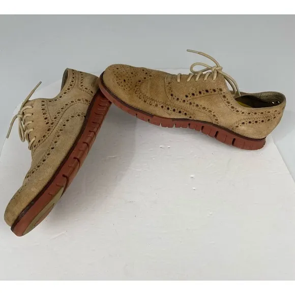 Cole Haan Zerogrand Men's 11M Wingtip Oxford Dress Casual Suede Shoes C12979.