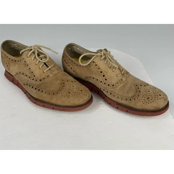 Cole Haan Zerogrand Men's 11M Wingtip Oxford Dress Casual Suede Shoes C12979.