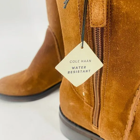 Cole Haan Size 5B Tan Water Resistant Suede Calgary Over the Knee Boots