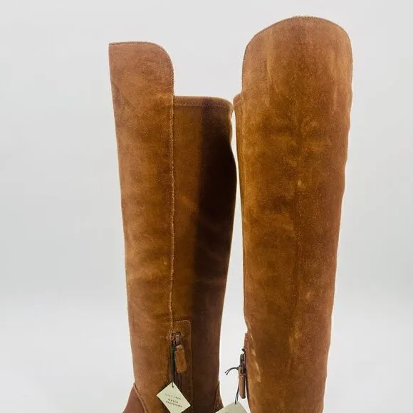 Cole Haan Size 5B Tan Water Resistant Suede Calgary Over the Knee Boots