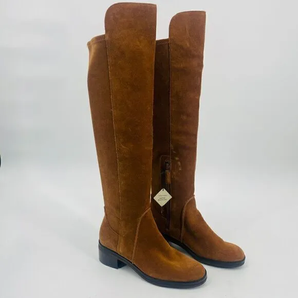 Cole Haan Size 5B Tan Water Resistant Suede Calgary Over the Knee Boots