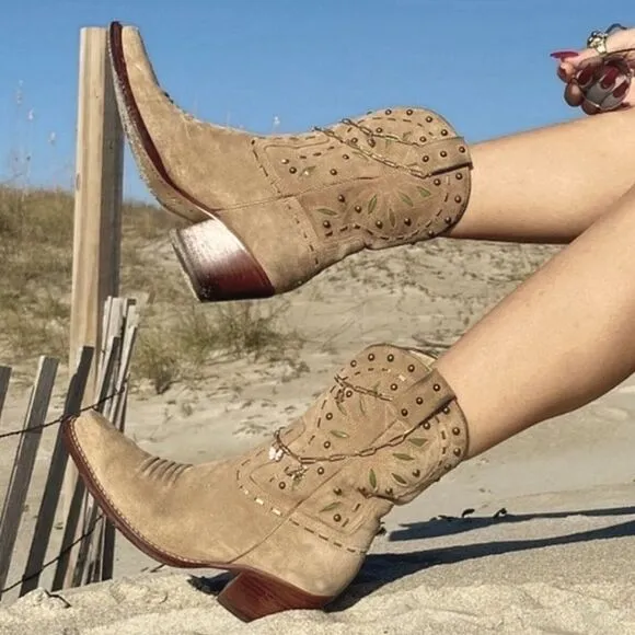 Cole Haan Suede Cowboy Boots