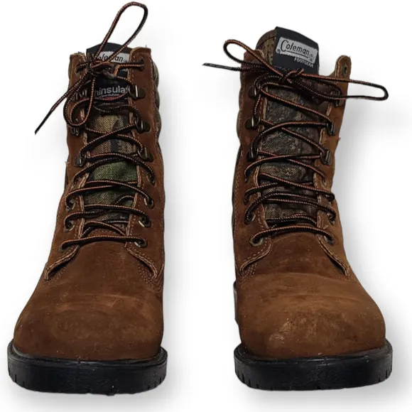 Coleman Camo Thinsulate Boots Oil Resistant Steel Toe Men's 8.5M