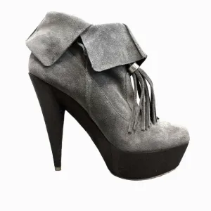 Colin Stuart Gray Suede Booties Floppy Ankle Boots Size 9