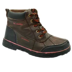 Columbia &quot;Wrangler Peak&quot; Waterproof Mid Top Pink Trim Boots
