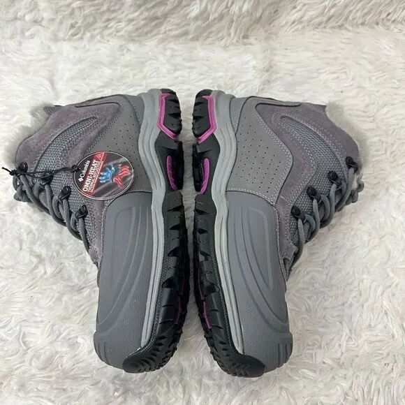 Columbia Charcoal Silcox Omni Heat waterproof Insulated Ankle Boots sz 9.5 NEW