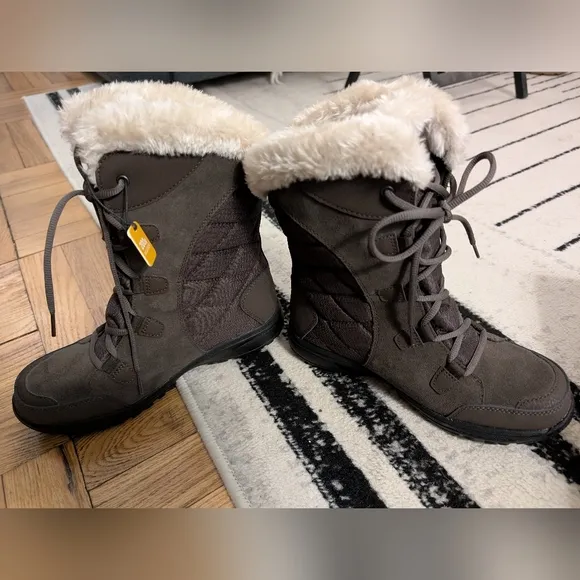 Columbia Women's Ice Maiden II Winter Waterproof Leather Boots Brown size 7
