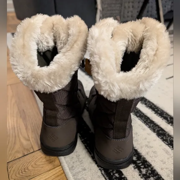 Columbia Women's Ice Maiden II Winter Waterproof Leather Boots Brown size 7