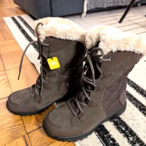 Columbia Women's Ice Maiden II Winter Waterproof Leather Boots Brown size 7