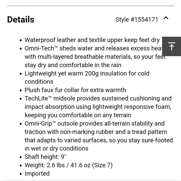 Columbia Women's Ice Maiden II Winter Waterproof Leather Boots Brown size 7