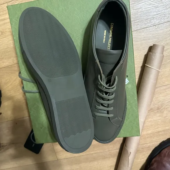 Common Projects Men's Olive Sneakers Sz 47 $650