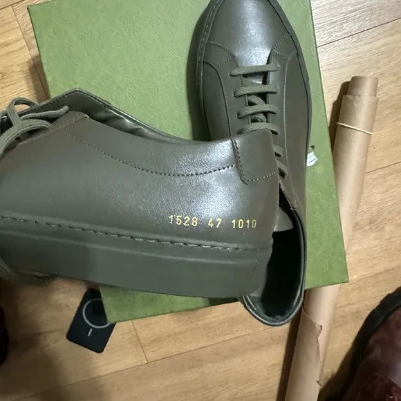 Common Projects Men's Olive Sneakers Sz 47 $650