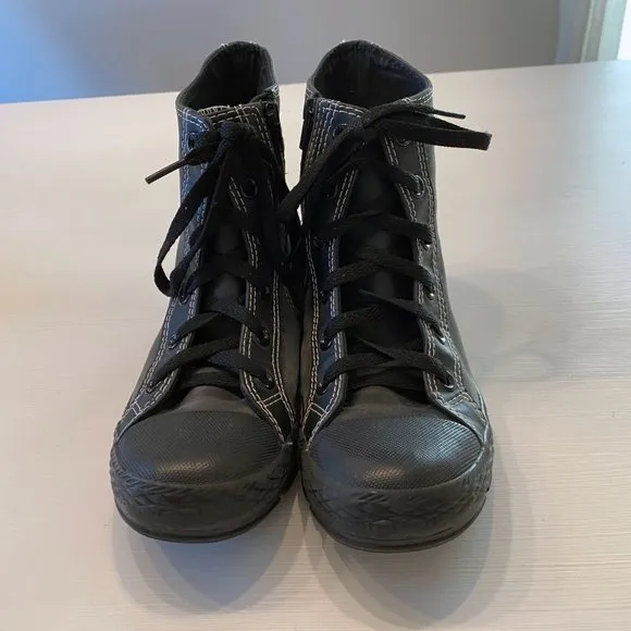 Converse Sneakers Size 3.5 Junior‎ Zip-Up Lace Boots Hi-Tops Suede Youth 626069C