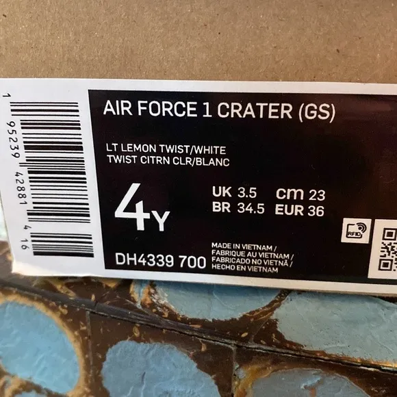 COPY - AIR FORCE 1 CRATER LEMON TWIST 4Y